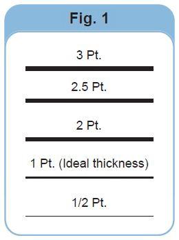 Figure 1 - 1 Pt. is the ideal thickness for spot color printing.