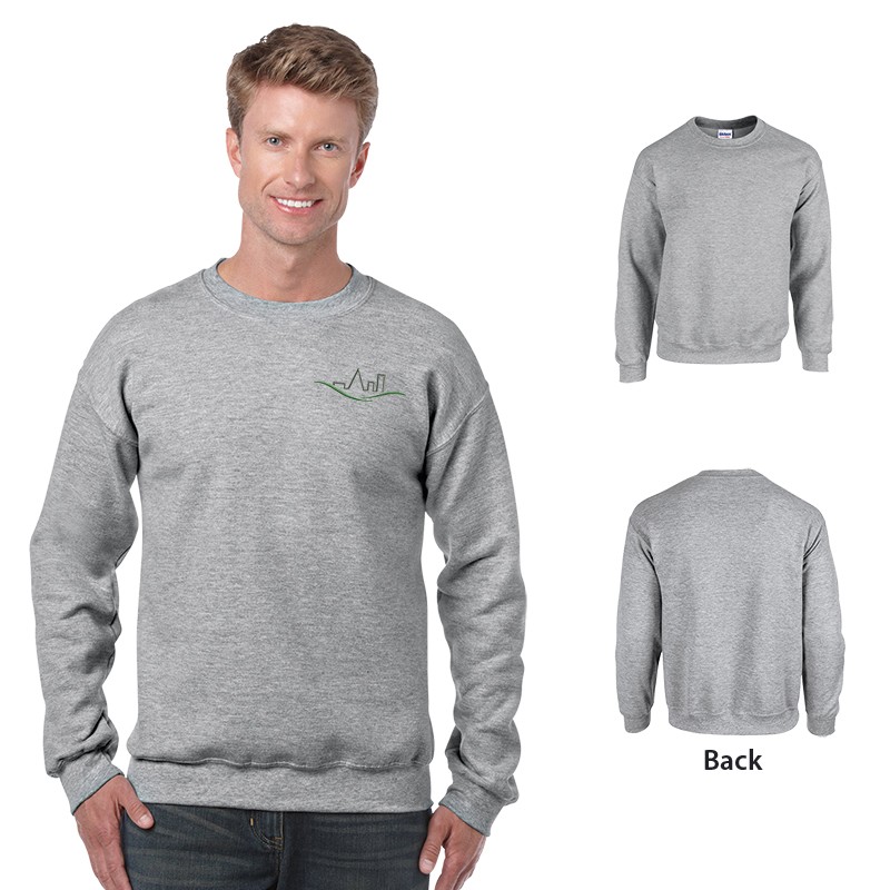 Gildan Heavy Blend Crewneck Sweatshirt Size Chart