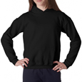 Black colored Gildan 18500B custom printed hoodie for boys and girls.