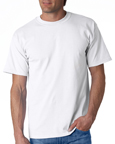 Gildan 2000 white colored t-shirts.