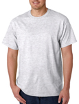 Gildan 5000 ash colored t-shirts.