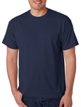 Gildan 8000 navy colored t-shirts.