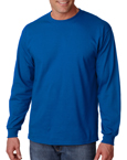 Gildan G2400 royal blue colored t-shirts.