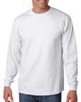 Gildan G2400 white colored t-shirts.