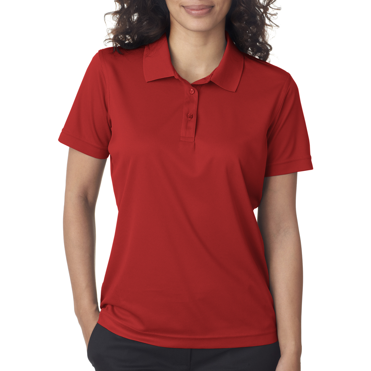 UltraClub 8210W Ladies Cool & Dry Mesh Pique Polo Shirts with 