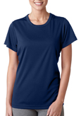 Navy colored UltraClub 8420W Ladies' Cool & Dry Sport Performance Interlock Tee Shirt.