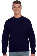 Navy blue color 18000 Gildan Heavy Blend Classic Fit Adult Crewneck Sweatshirt.