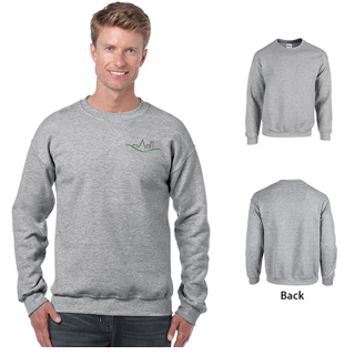 Gildan 18000 - Adult Heavy Blend Crewneck Sweatshirt.  8 ounce Gildan Sweatshirt in Heather color.