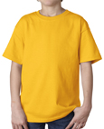 Gold color Gildan 2000B Youth Ultra Cotton T-Shirts for boys and girls clubs.
