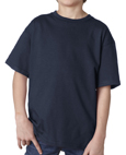Navy blue color Gildan 2000B Youth Ultra Cotton T-Shirts for schools and sports camps.