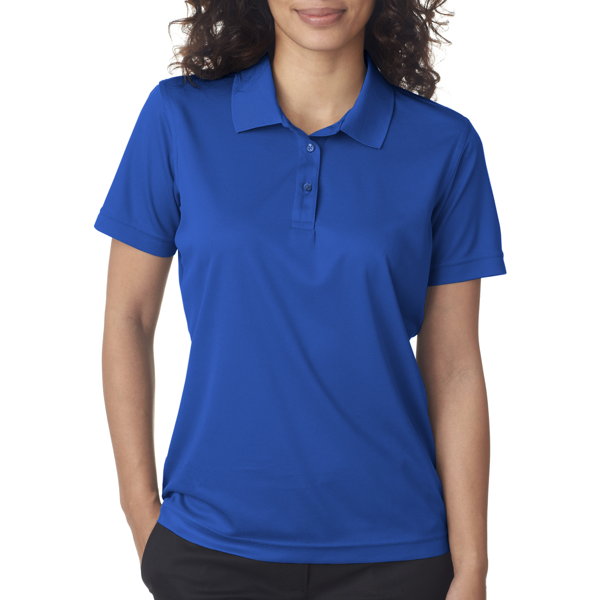 UltraClub 8210W Ladies Cool & Dry Mesh Pique Polo Shirts with Embroidery.